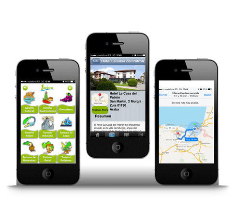 Guia turística para teléfonos inteligentes  iPhone y Android