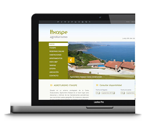 pagina web para hoteles y casas rurales